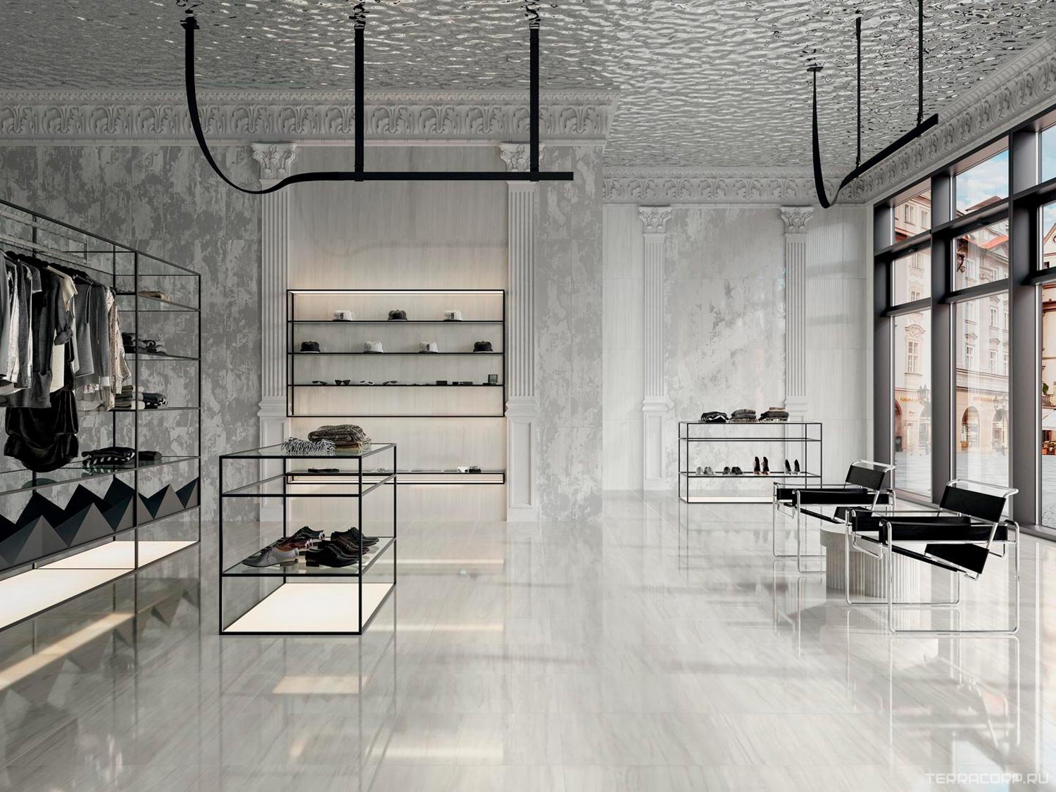 Керамическая плитка Kerama Marazzi Белем Декор серый светлый глянцевый обрезной 30х89,5 Серый, фото 5