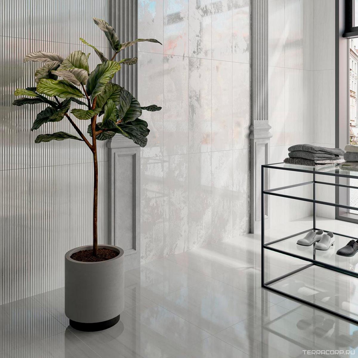 Керамическая плитка Kerama Marazzi Белем Декор серый светлый глянцевый обрезной 30х89,5 Серый, фото 4