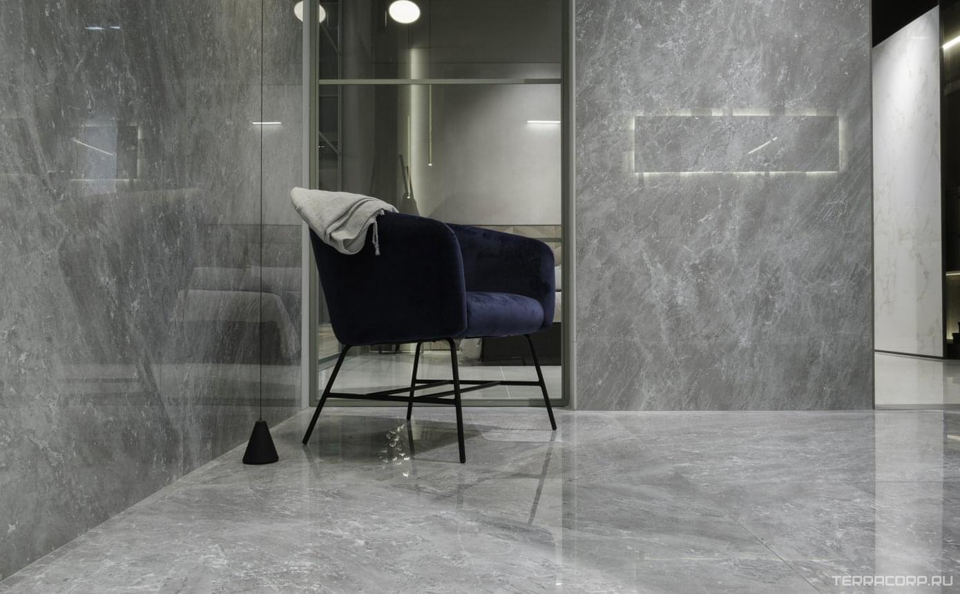 Керамогранит FAP Ceramiche Fap Maxxi Roma Diamond Grigio Superiore RT 120x278 Серый, фото 1