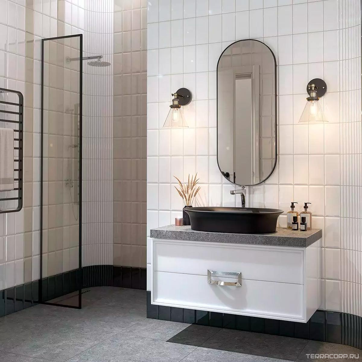 Керамическая плитка Kerama Marazzi Бланше белый грань 9.9x20 Белый, фото 6