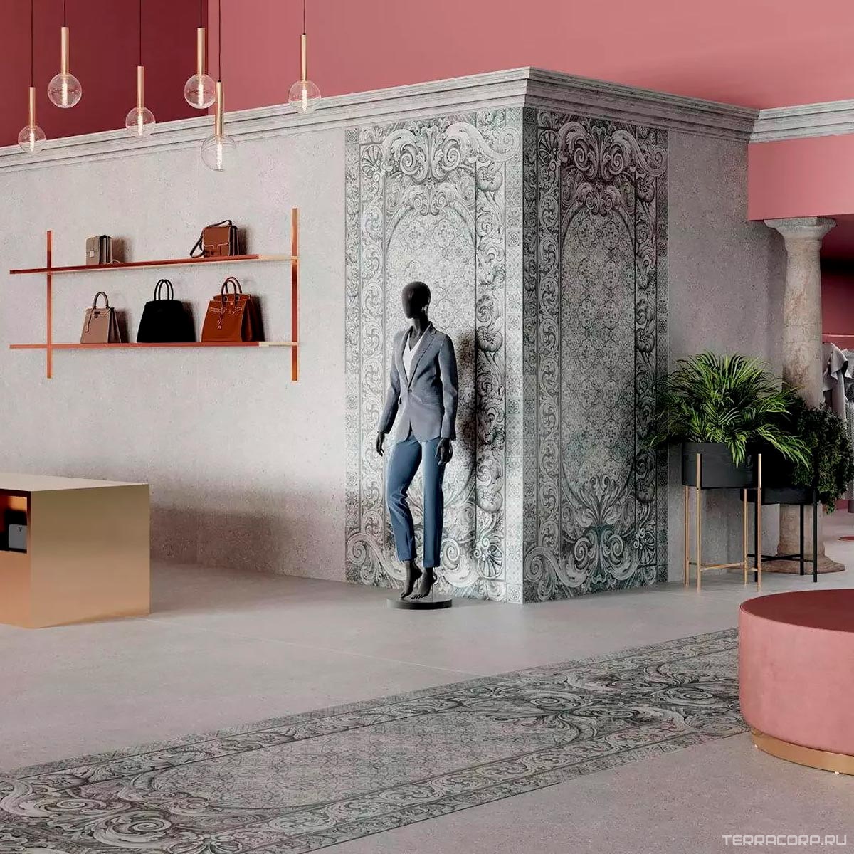 Керамогранит Kerama Marazzi Бозетто Ковер матовыйXX 119,5х238,5 Комбинированный, фото 1