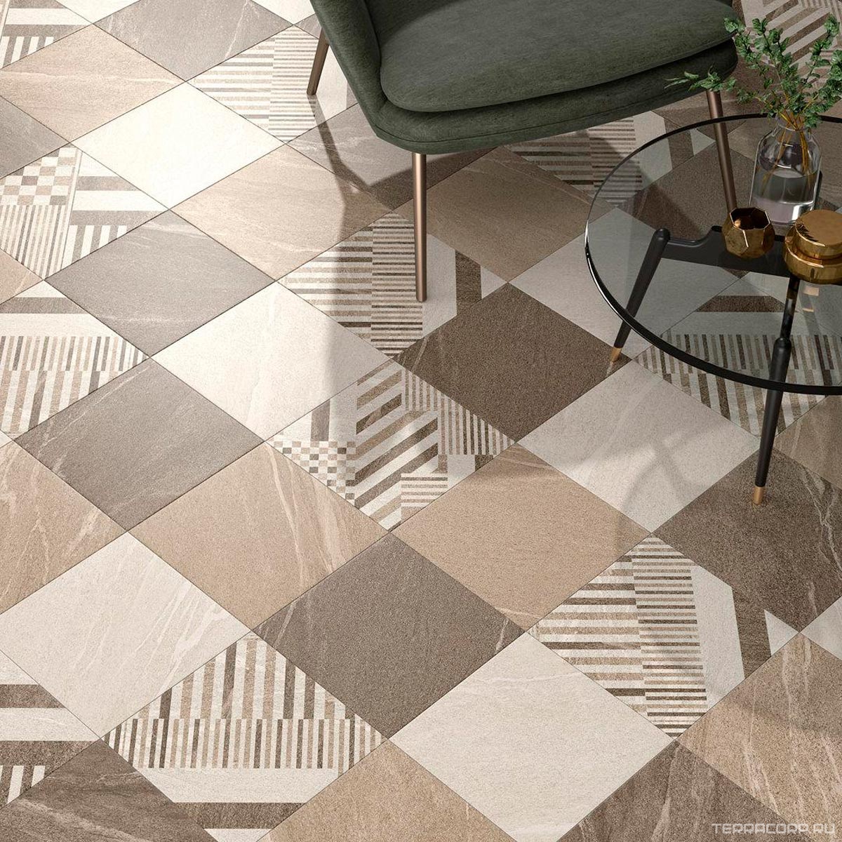 Керамогранит Kerama Marazzi Бореале коричневый микс 30x30 Коричневый, фото 6