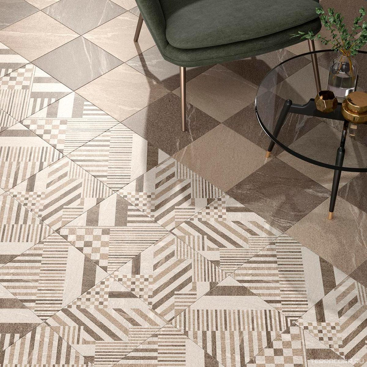 Керамогранит Kerama Marazzi Бореале коричневый микс 30x30 Коричневый, фото 4