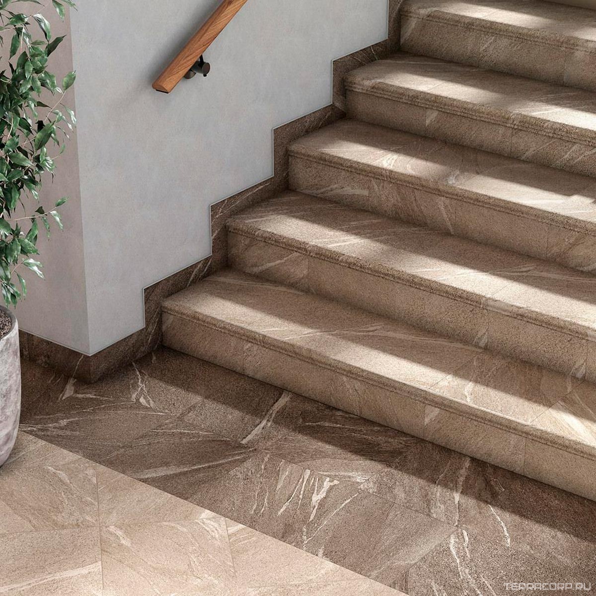 Ступени Kerama Marazzi Бореале Ступень фронтальная бежевый 30x30 Бежевый, фото 4