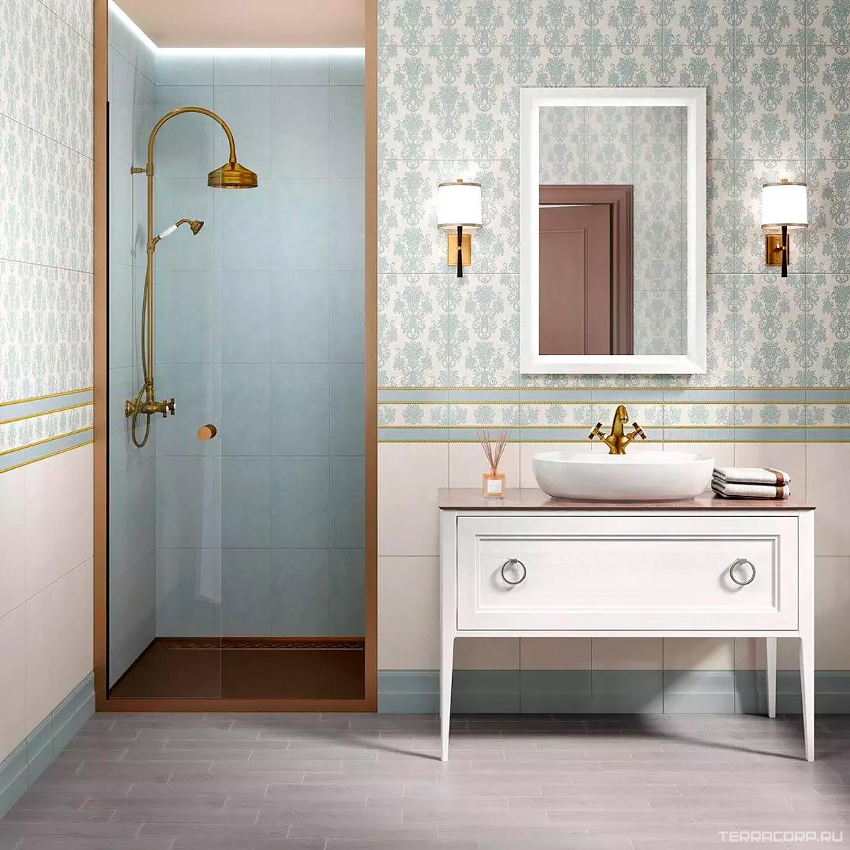 Керамическая плитка Kerama Marazzi Борромео голубой 25x40 Голубой, фото 5