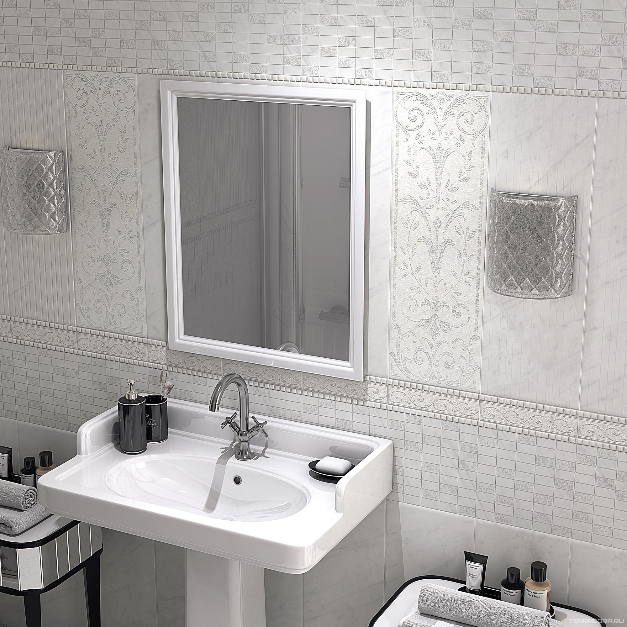 Керамическая плитка Kerama Marazzi Борсари белый KL 25x75 Белый, фото 4