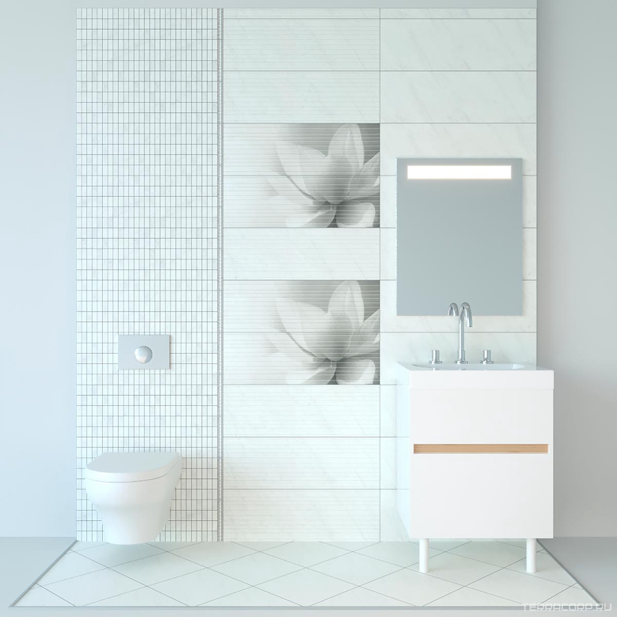 Керамическая плитка Kerama Marazzi Борсари белый KL 25x75 Белый, фото 2