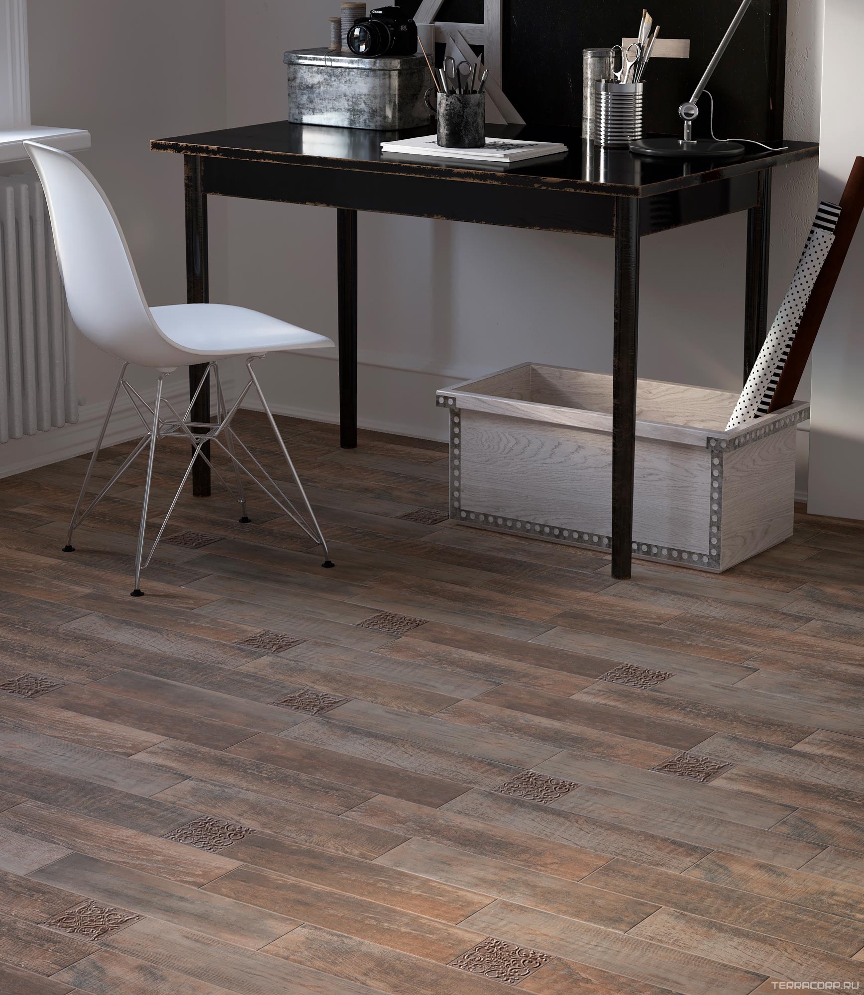 Керамогранит Kerama Marazzi Браш Вуд коричневый 9.9x40.2 Коричневый, фото 4