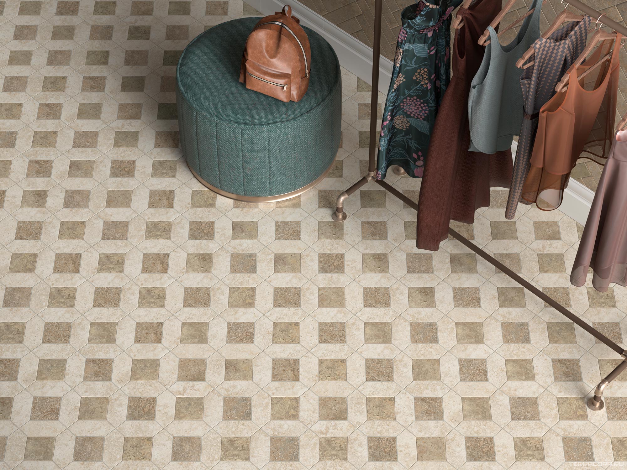 Керамогранит Kerama Marazzi Брюссель бежевый светлый матовый24x24 Бежевый, фото 6