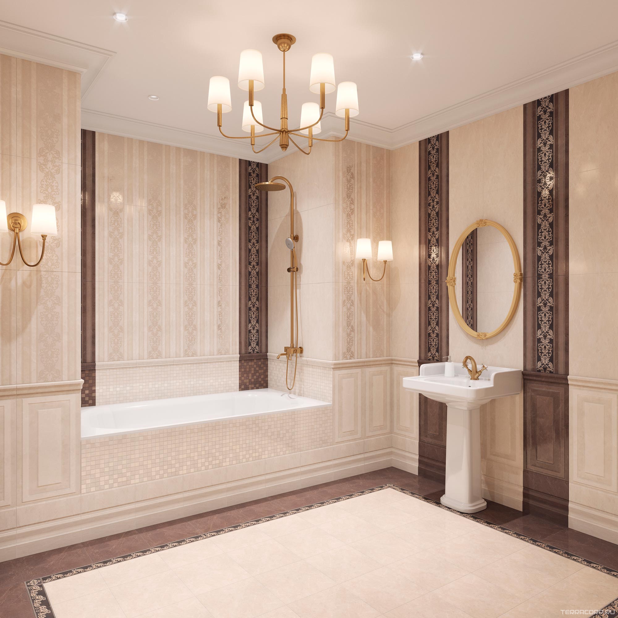 Керамическая плитка Kerama Marazzi Версаль Плинтус беж 15x30 Бежевый, фото 1