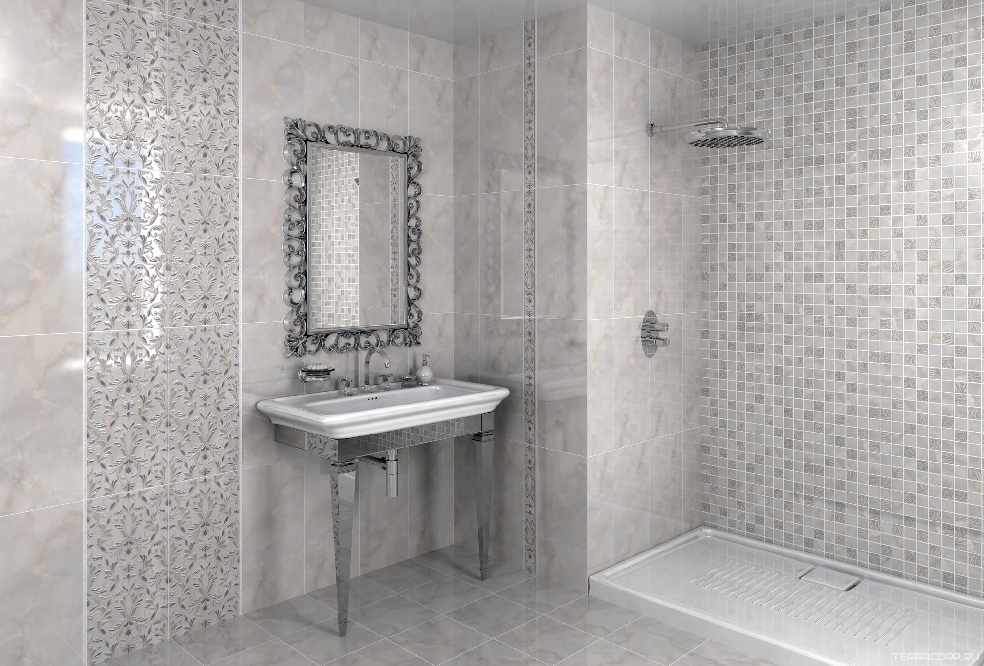 Мозаика Kerama Marazzi Вирджилиано Декор мозаичный серыйXX 30х30 Серый, фото 1