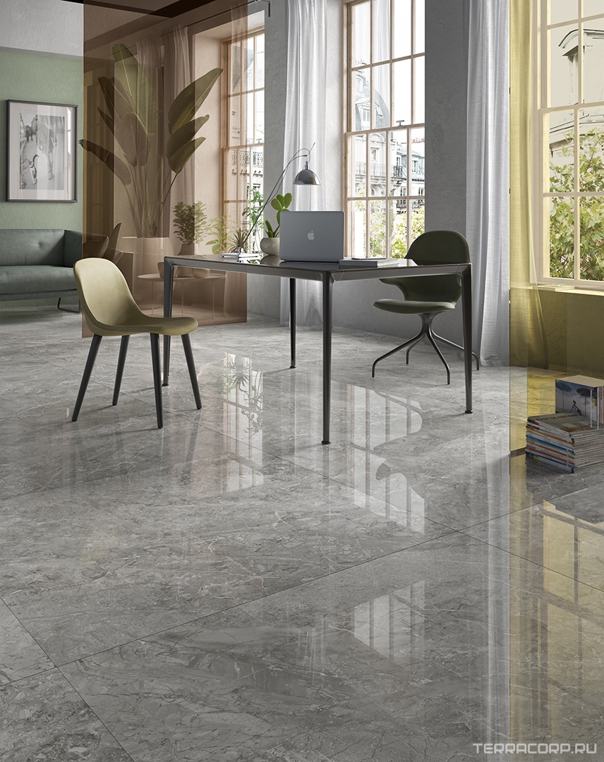 Керамогранит Pastorelli Sunshine SU Breccia Grey Shine 60x120 Серый, фото 1