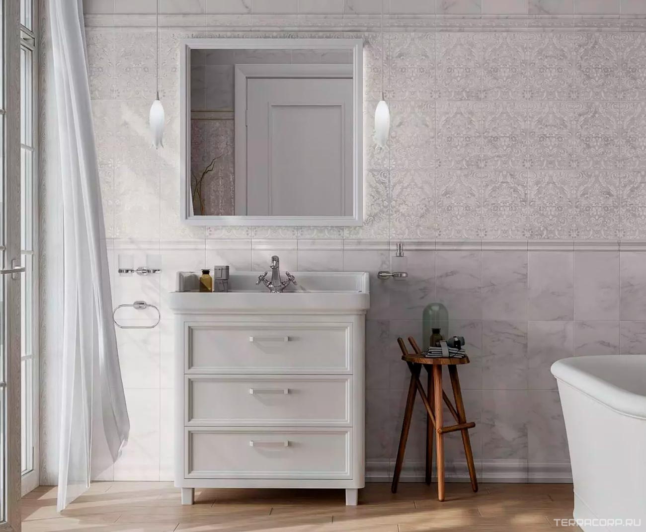 Керамическая плитка Kerama Marazzi Висконти Плинтус белый XX20x10 Белый, фото 1