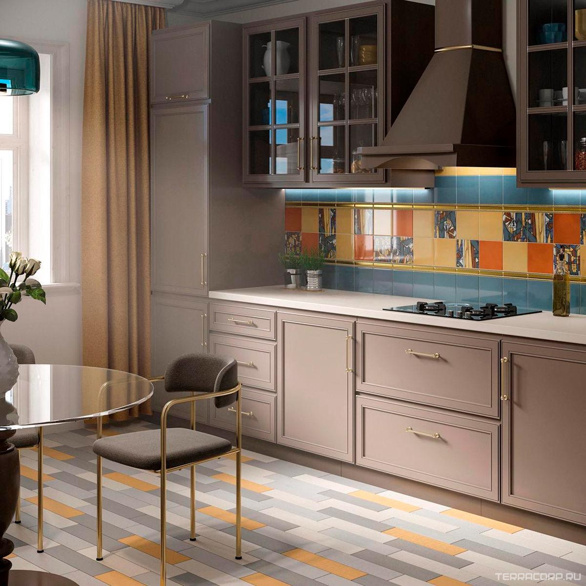 Керамическая плитка Kerama Marazzi Витраж желтый 15x15 Желтый, фото 5