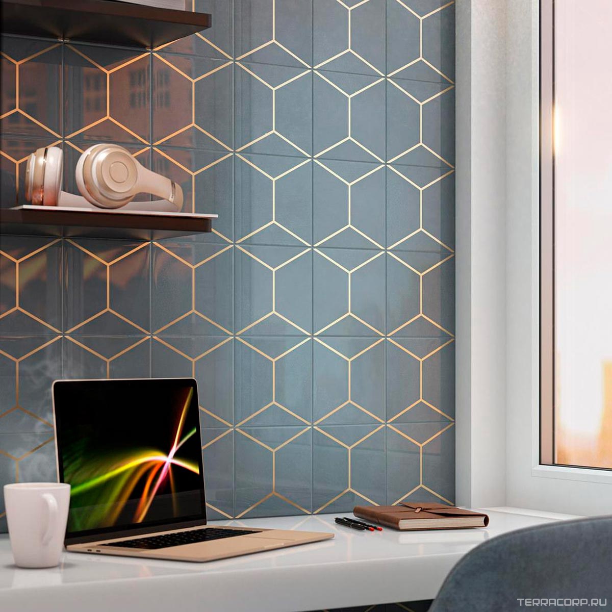 Керамическая плитка Kerama Marazzi Витраж Декор голубой 15x15 Голубой, фото 7