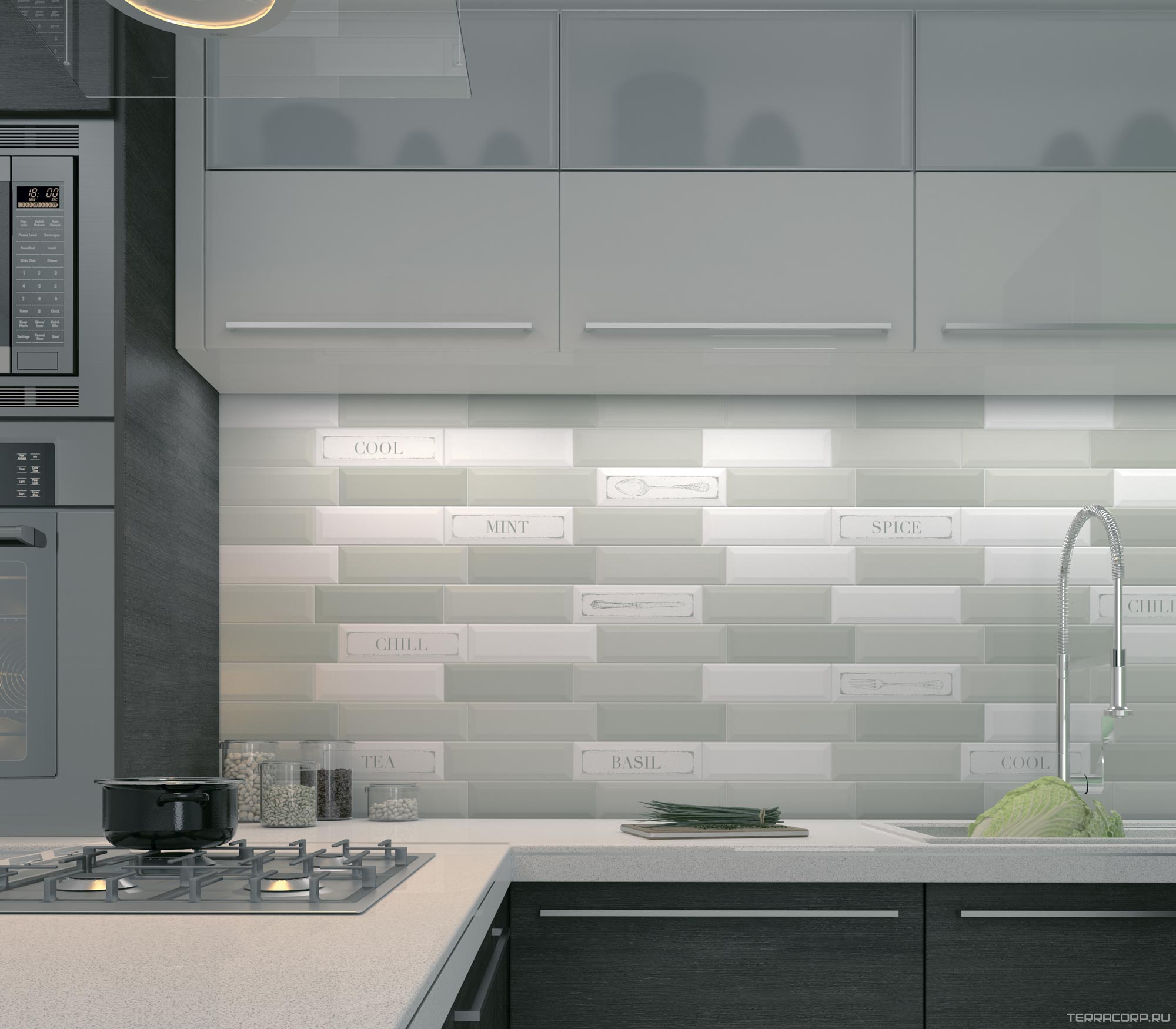 Керамическая плитка Kerama Marazzi Гамма фисташковый l8.5x28.5 Зеленый, фото 2