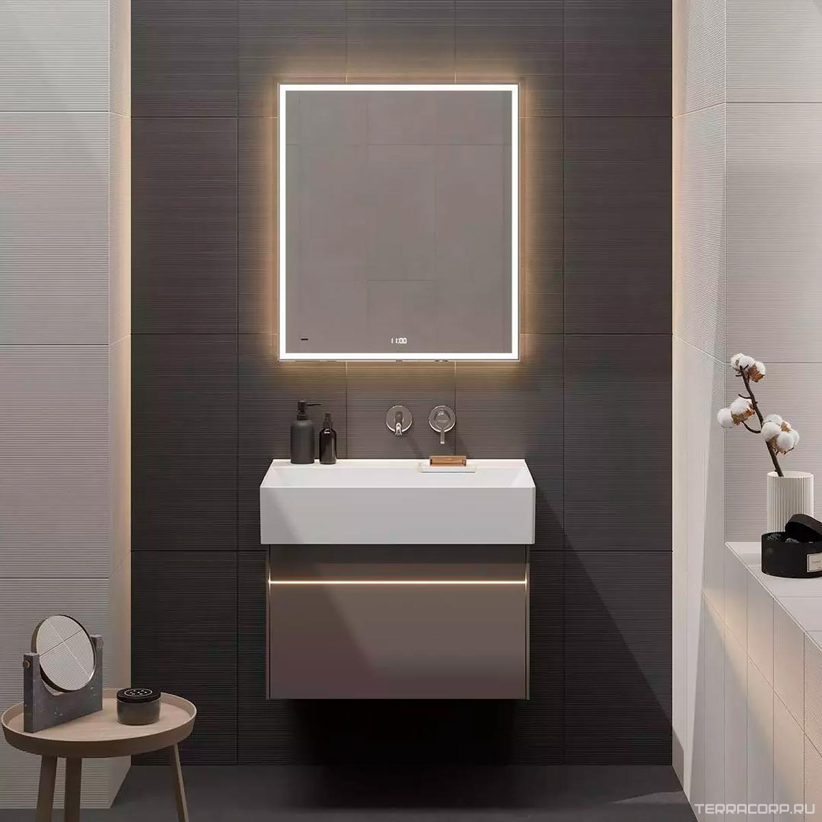 Керамическая плитка Kerama Marazzi Гинардо серый обрезной XX30x60 Серый, фото 1