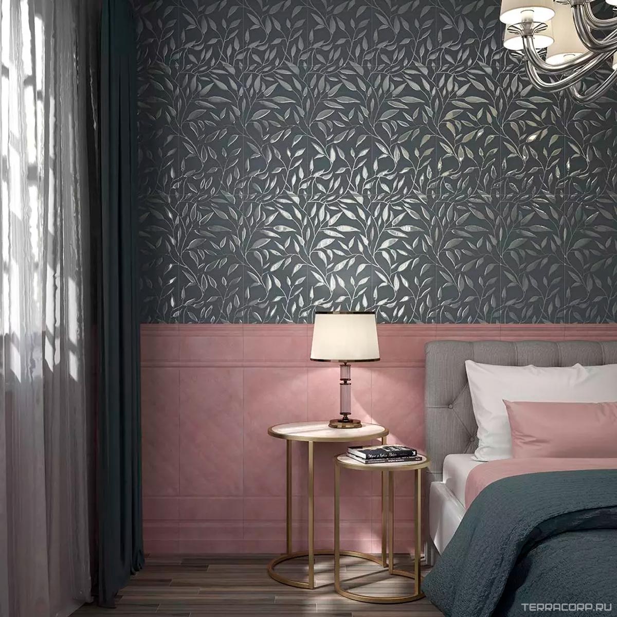 Керамическая плитка Kerama Marazzi Гинардо Декор обрезной XX30x60 Серый, фото 1