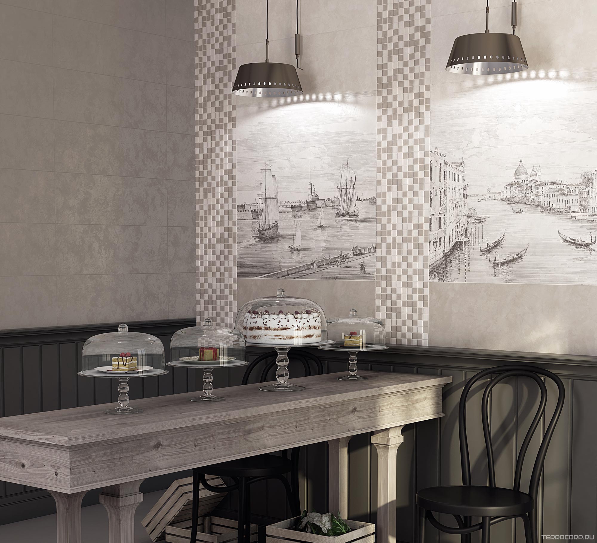 Керамическая плитка Kerama Marazzi Город на воде серый обрезнойZZ25x75 Серый, фото 2