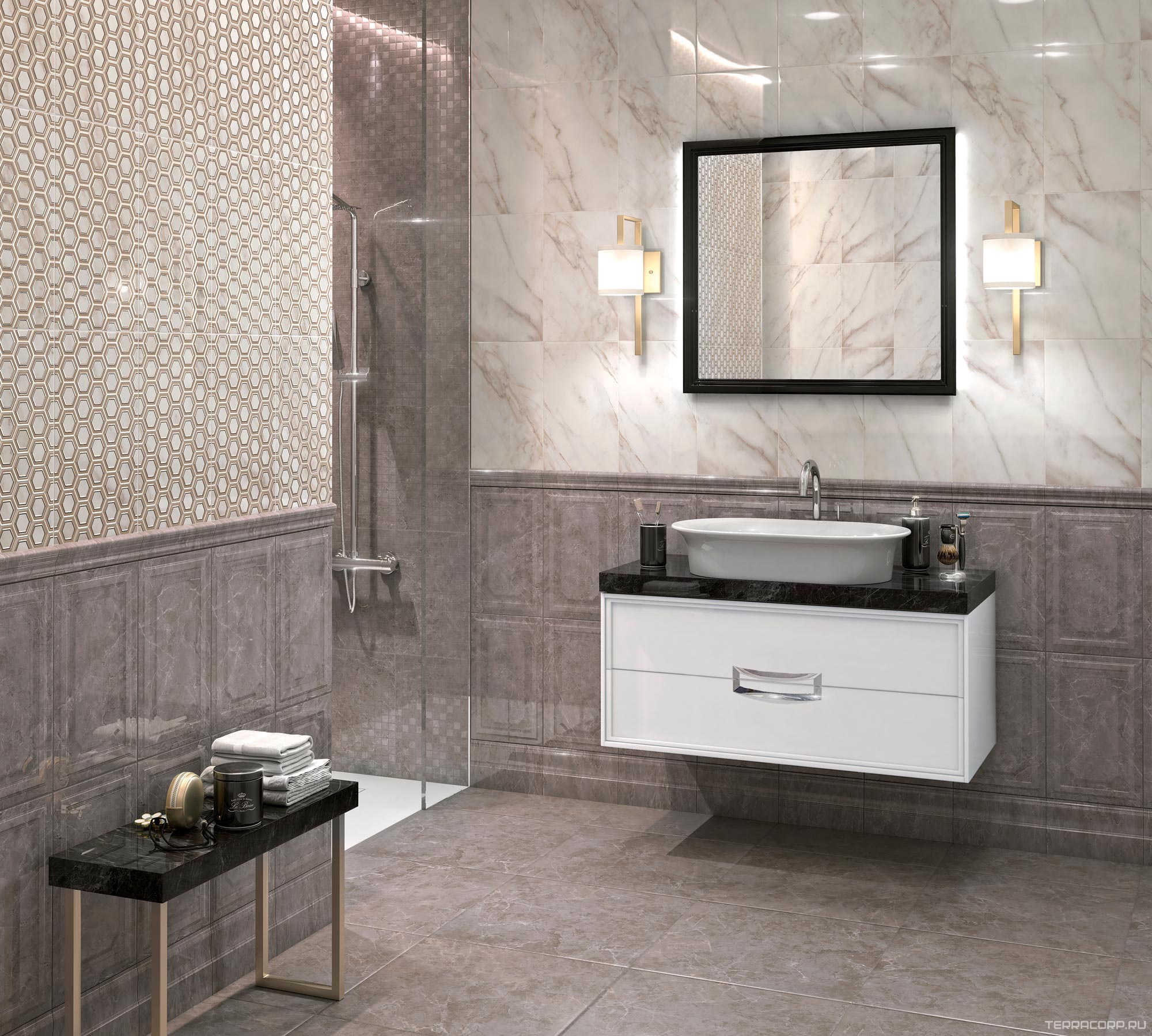 Керамическая плитка Kerama Marazzi Гран Пале белый25x40 Белый, фото 4
