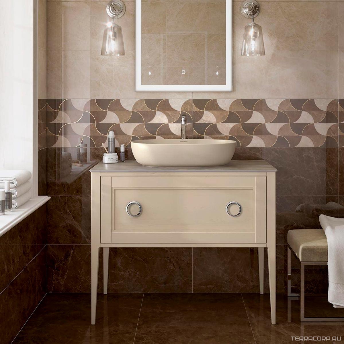 Керамическая плитка Kerama Marazzi Гран-Виа беж светлый обрезной 30x89.5 Бежевый, фото 3