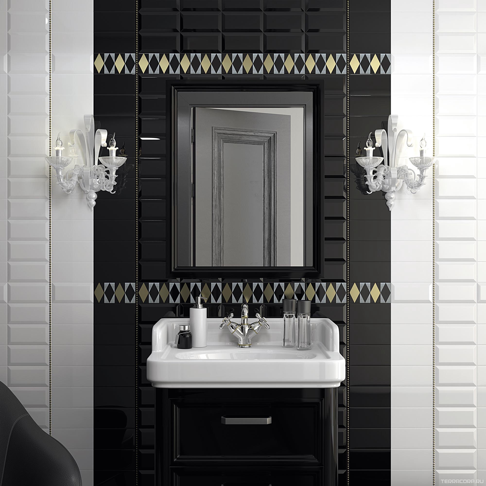 Керамическая плитка Kerama Marazzi Граньяно черный грань7.4х15 Черный, фото 4