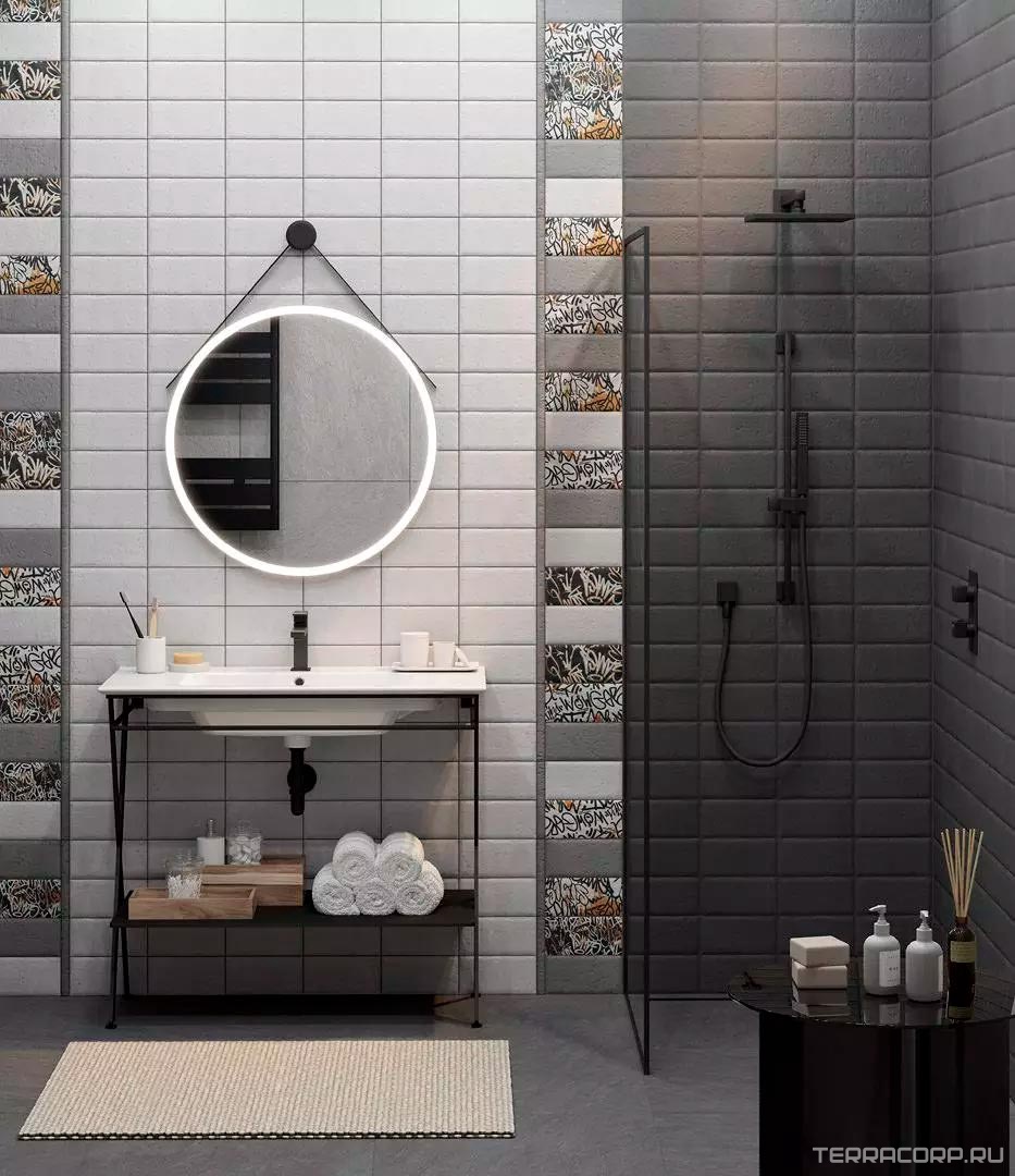 Керамическая плитка Kerama Marazzi Граффити серый 20x9,9 Серый, фото 4