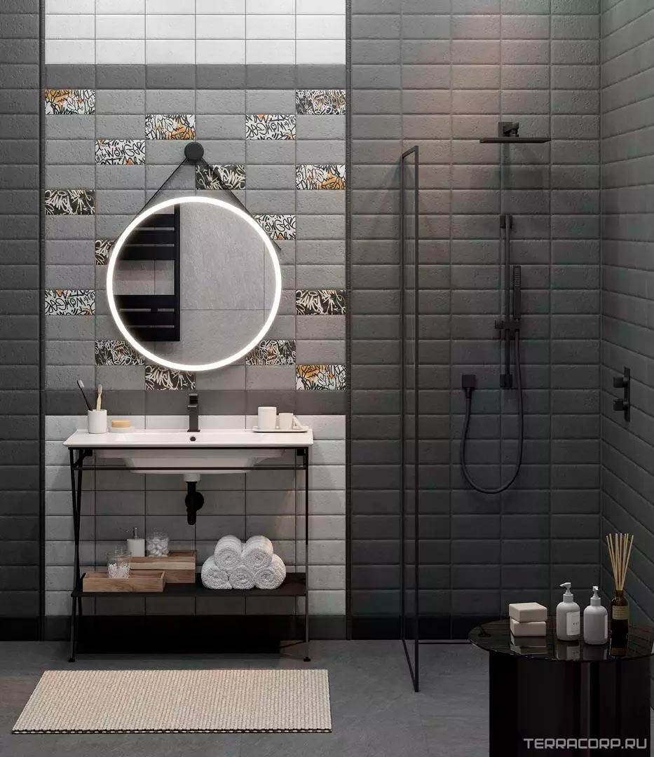 Керамическая плитка Kerama Marazzi Граффити серый 20x9,9 Серый, фото 6