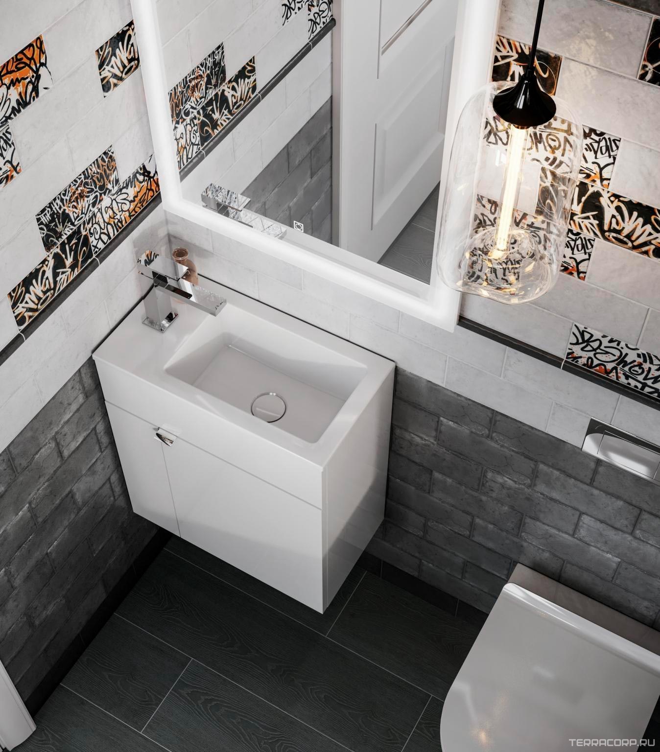 Керамическая плитка Kerama Marazzi Граффити белый 20x9,9 Белый, фото 5