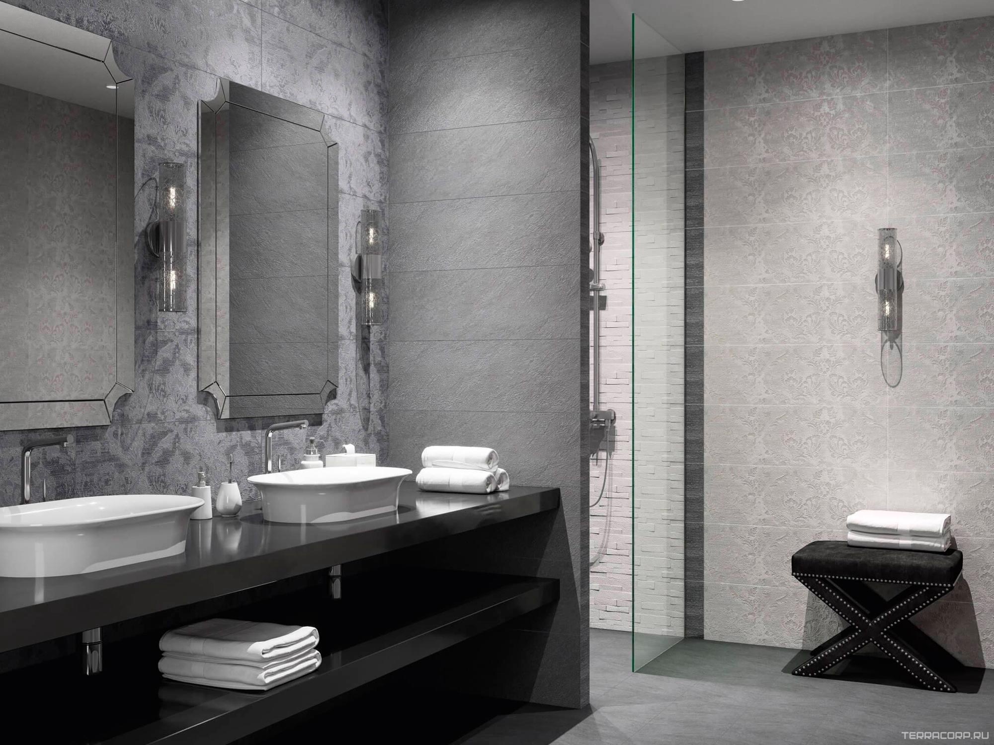 Керамическая плитка Kerama Marazzi Гренель серый темный обрезной 30x89.5 Серый, фото 1