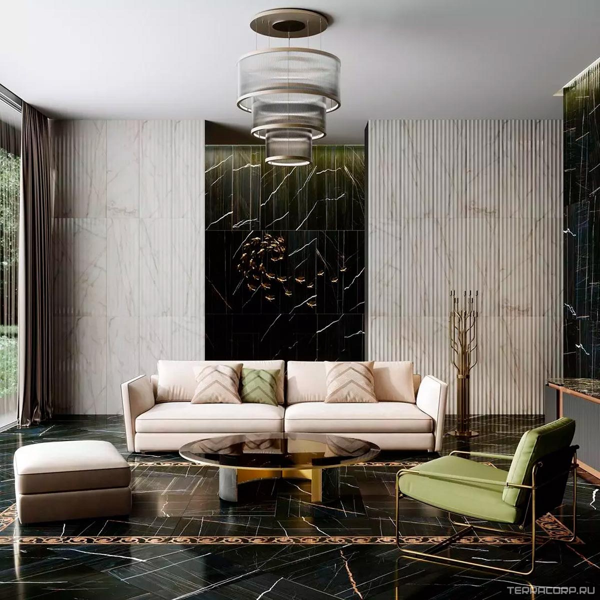 Керамическая плитка Kerama Marazzi Греппи белый структура обрезной 40x120 Белый, фото 2