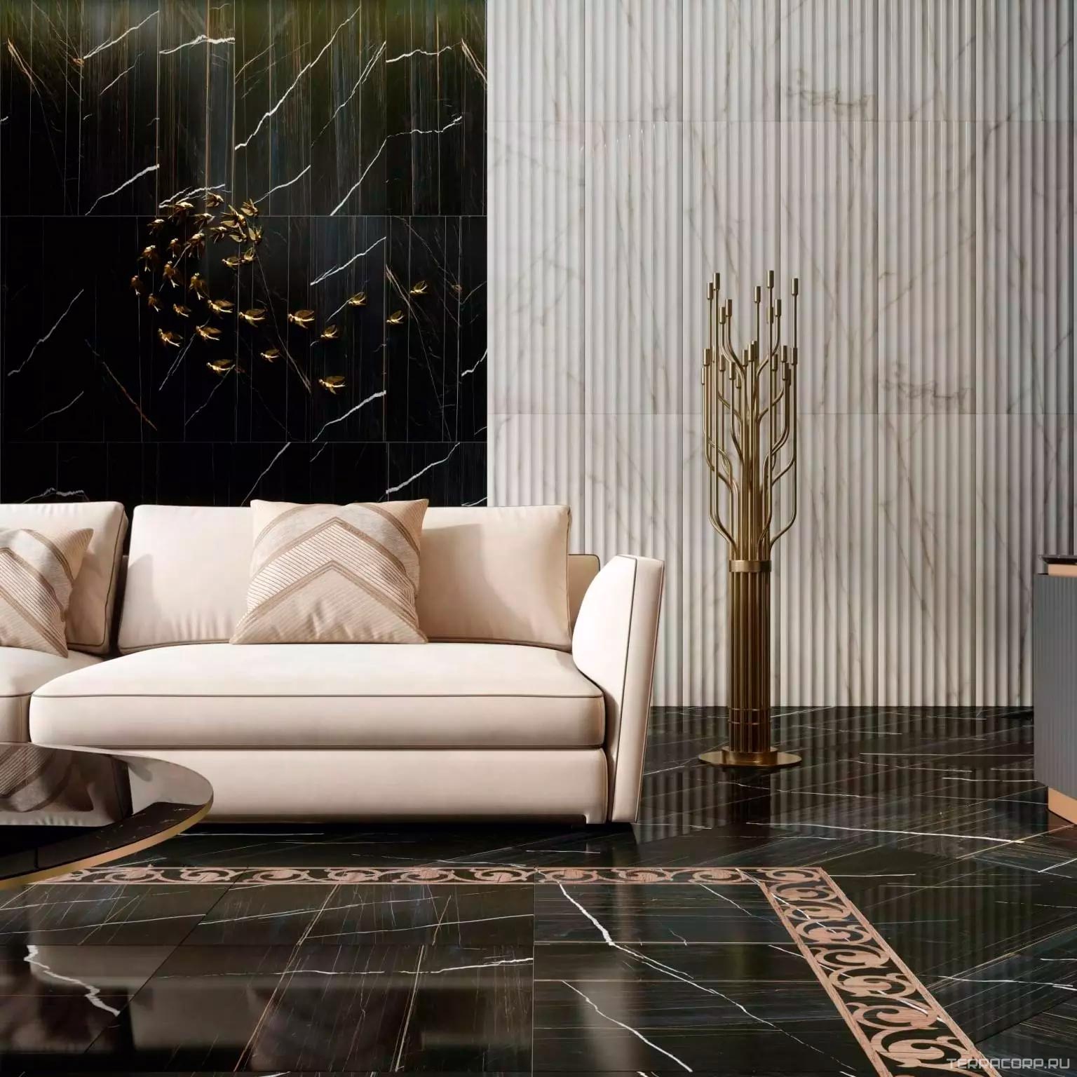 Керамическая плитка Kerama Marazzi Греппи белый структура обрезной 40x120 Белый, фото 1