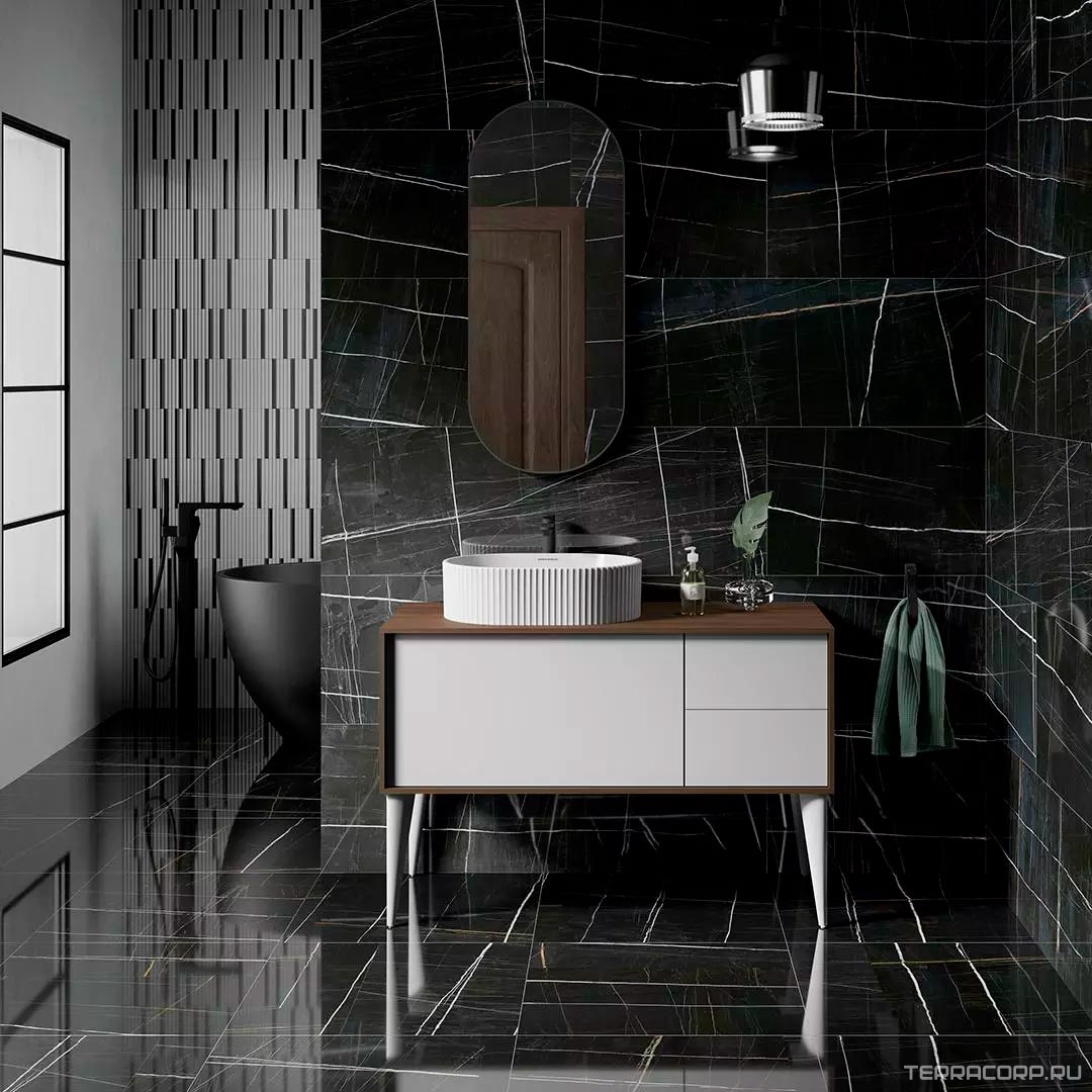 Керамогранит Kerama Marazzi Греппи черный обрезной лаппатированный 60x60 Черный, фото 3