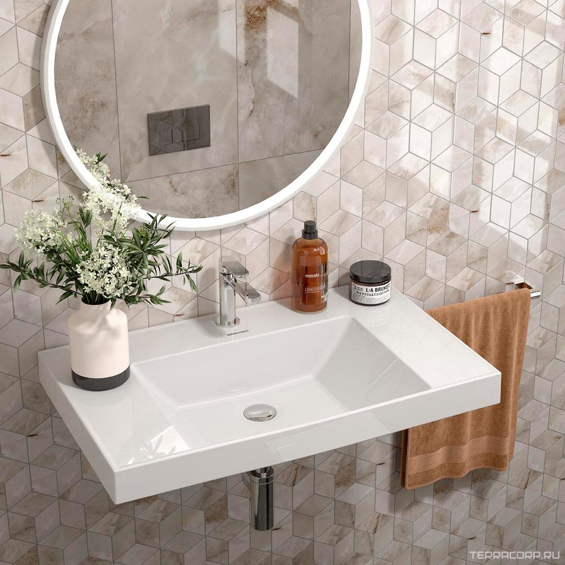 Мозаика Kerama Marazzi Джардини Декор беж светлый мозаичный 45x37,5 Бежевый, фото 4