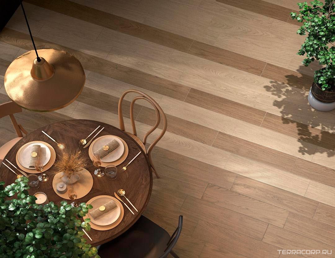 Керамогранит Kerama Marazzi Дистинто коричневый обрезной 15x60 Коричневый, фото 4