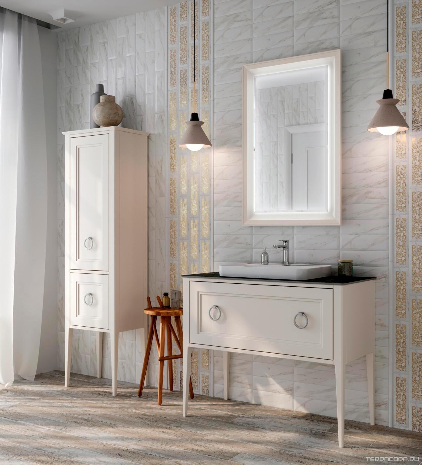 Керамическая плитка Kerama Marazzi Дорато Декор 8,5x28,5 Белый, фото 1