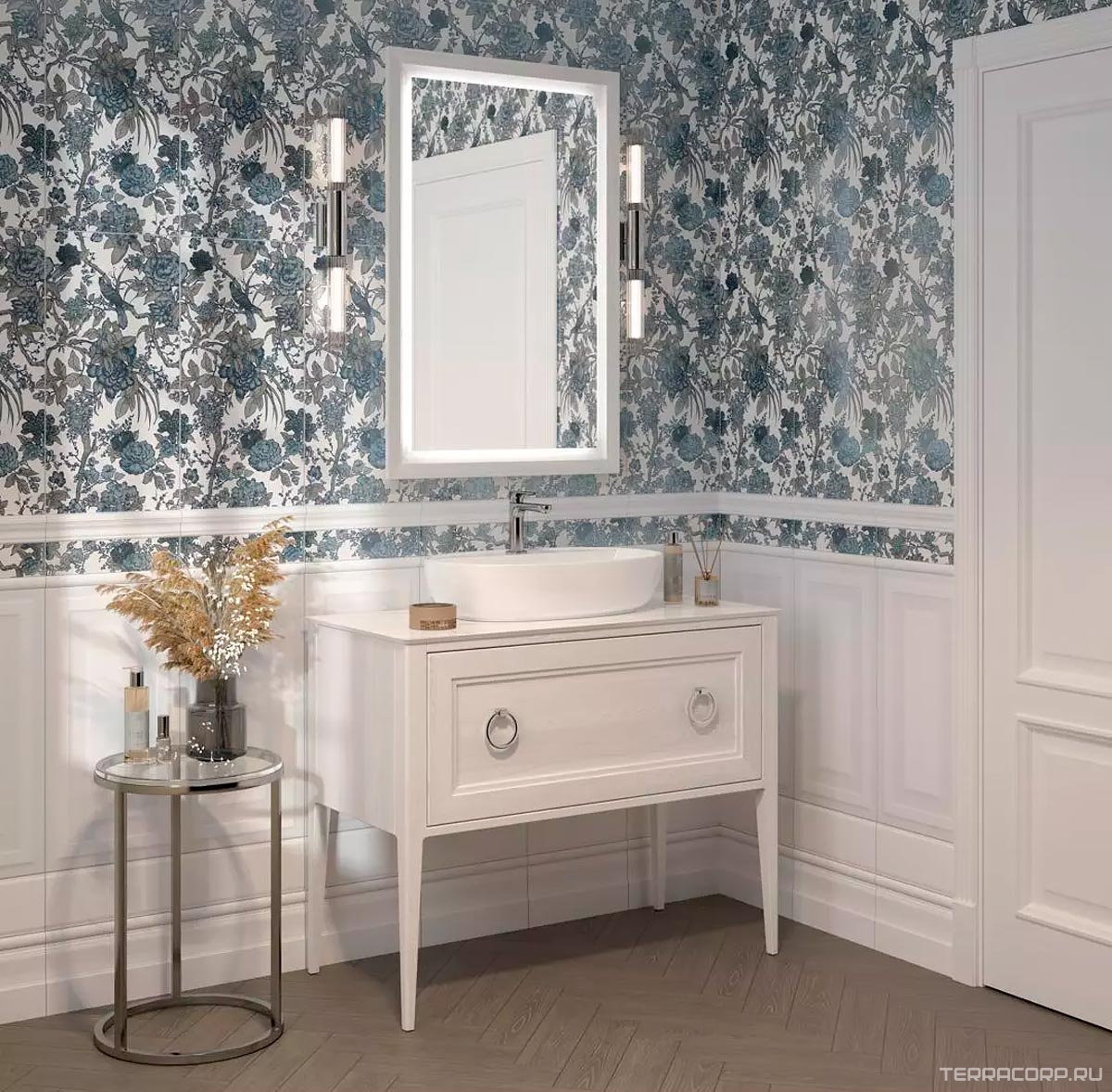 Керамическая плитка Kerama Marazzi Жардим Декор 1 обрезной 30х60 Комбинированный, фото 4