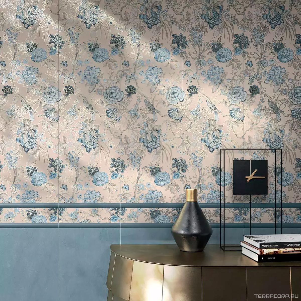Керамическая плитка Kerama Marazzi Жардим Бордюр 2 обрезной 30х7,2 Комбинированный, фото 4