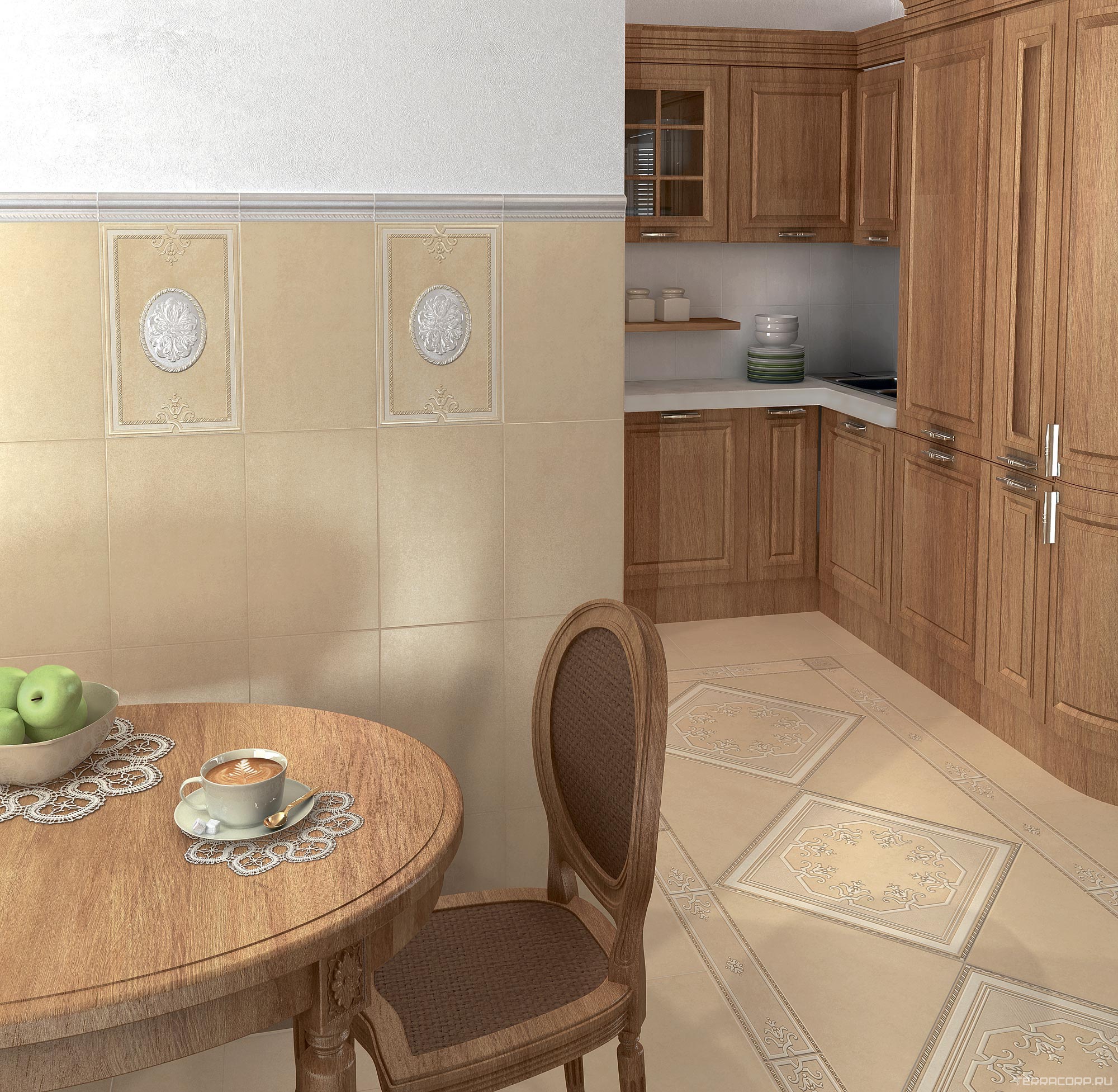 Керамическая плитка Kerama Marazzi Камея Вставка напольная белыйl13х13 Белый, фото 1
