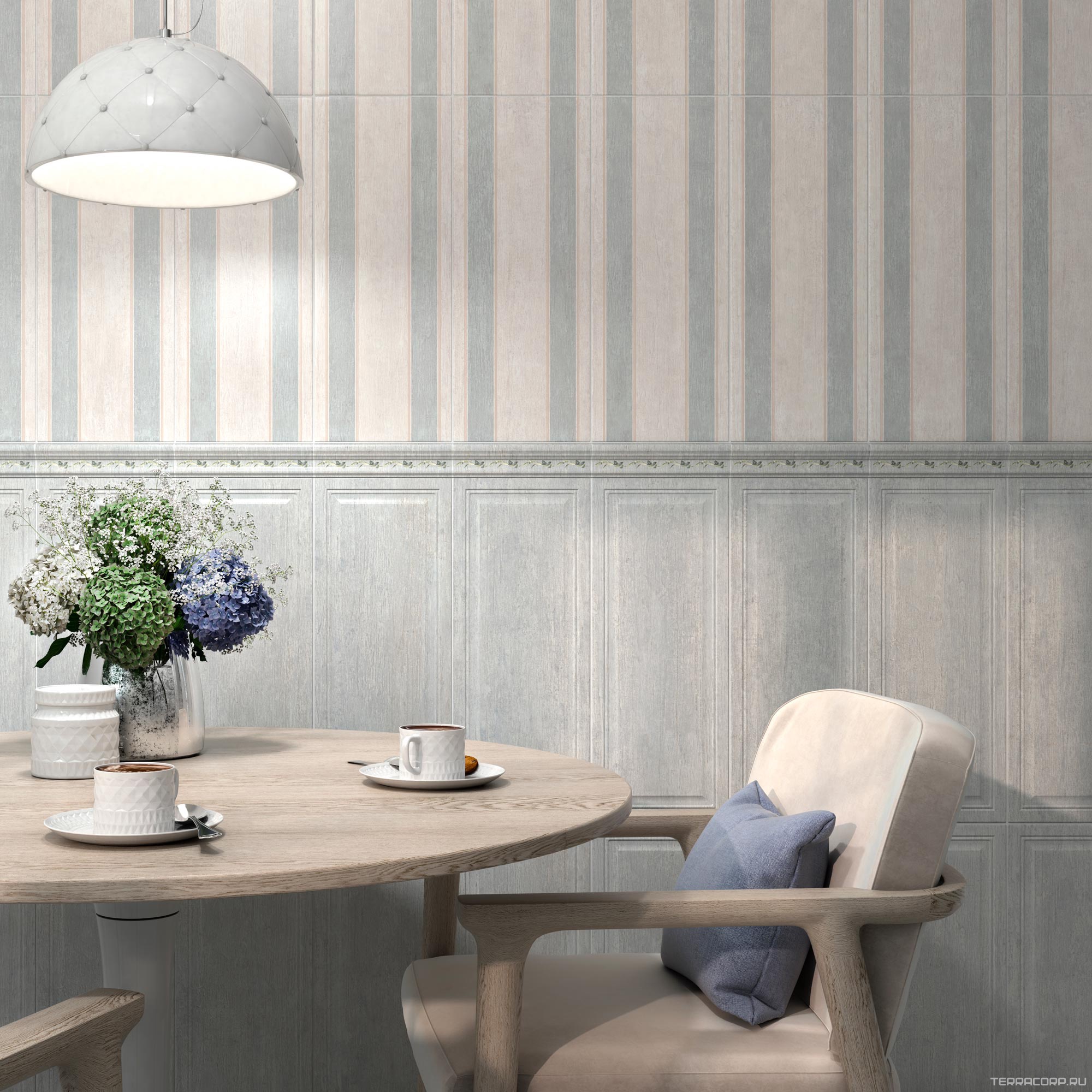 Керамическая плитка Kerama Marazzi Кантри Шик полоски20x50 Комбинированный, фото 4