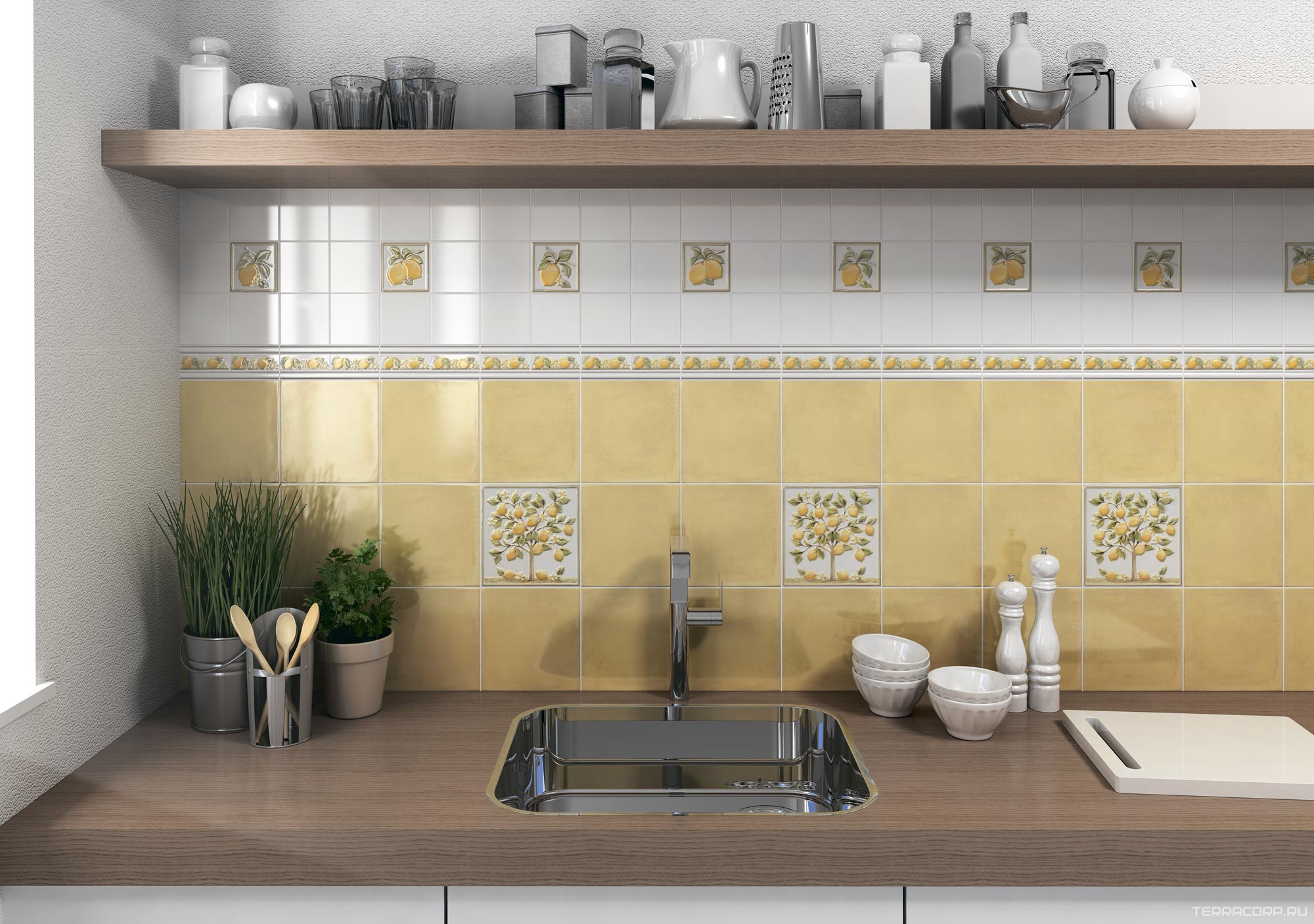 Керамическая плитка Kerama Marazzi Капри желтый20х20 Желтый, фото 4