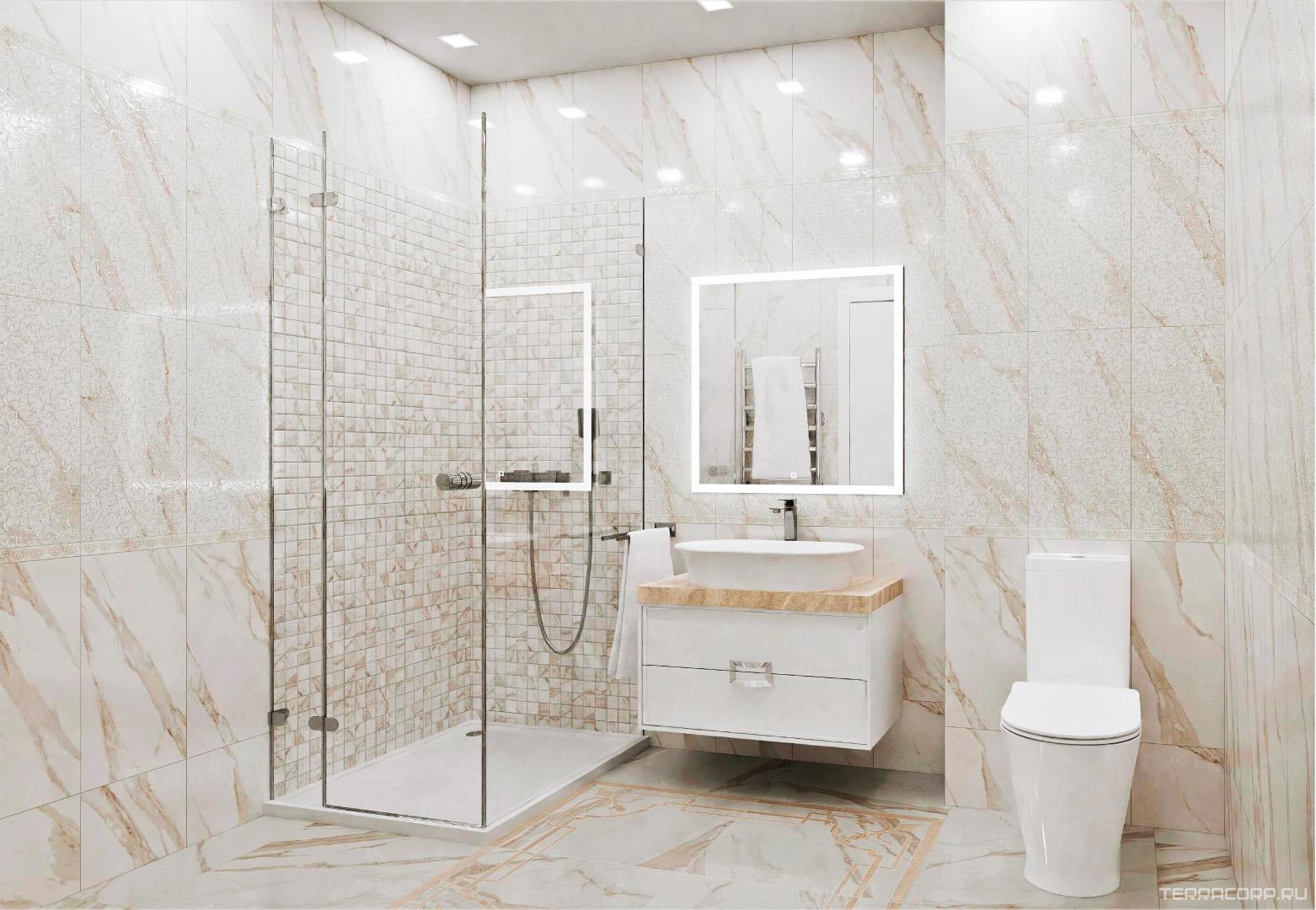 Керамическая плитка Kerama Marazzi Карелли Бордюр обрезной 30x3,4 Бежевый, фото 4