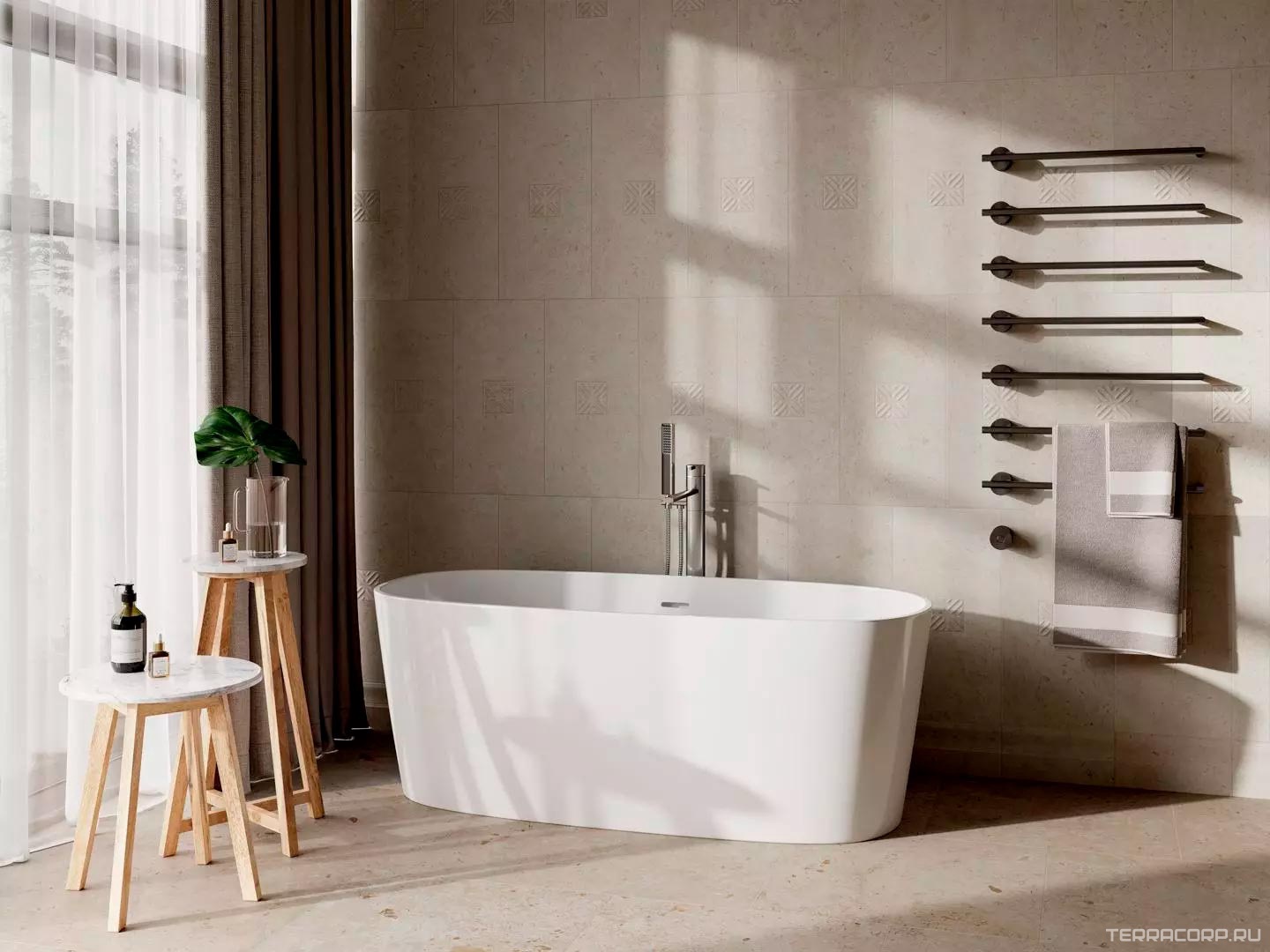 Керамическая плитка Kerama Marazzi Карму Декор наборный бежевый матовый 30х60 Бежевый, фото 4
