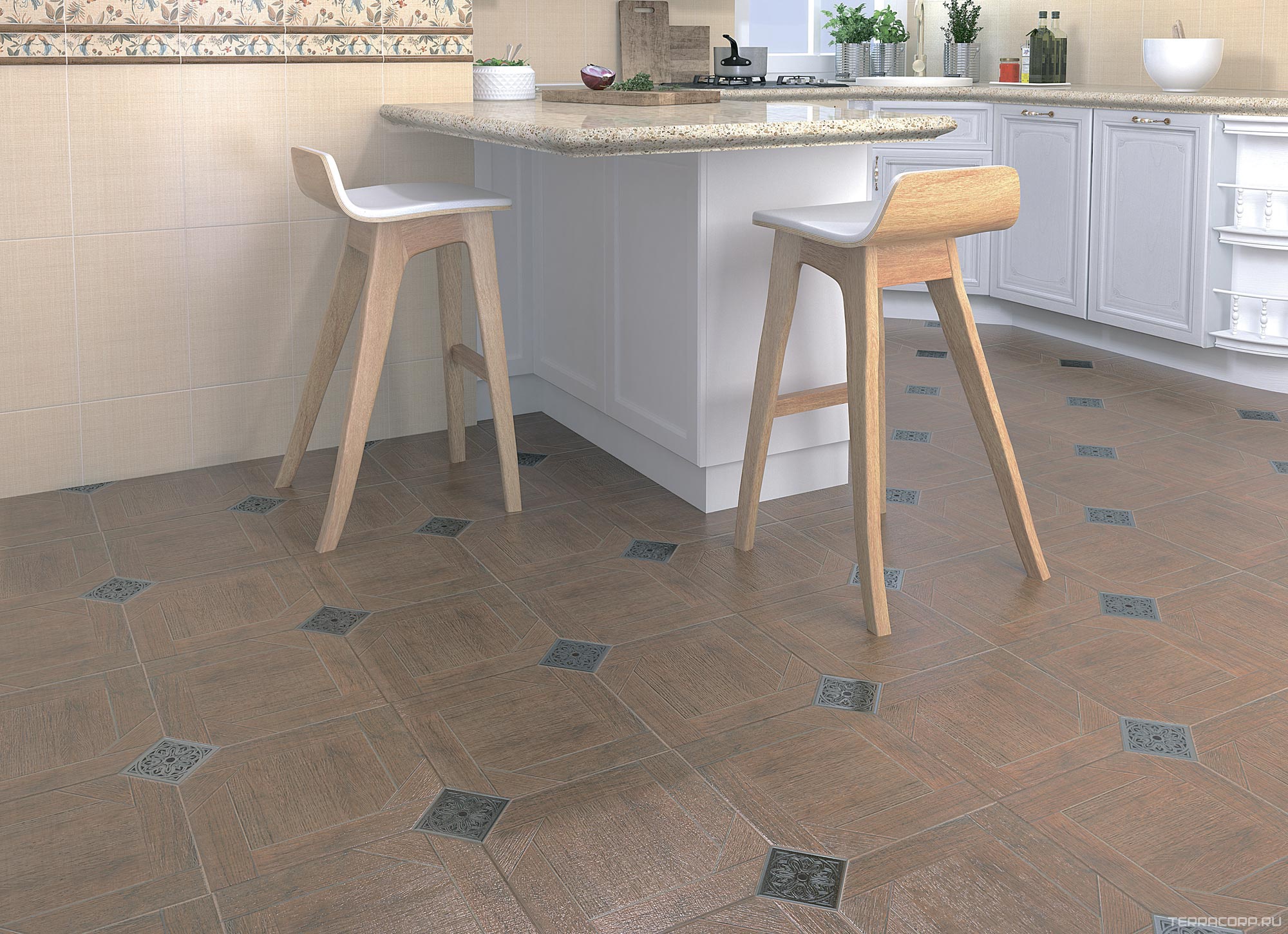 Керамическая плитка Kerama Marazzi Кассия темный MM l33х33 Коричневый, фото 1