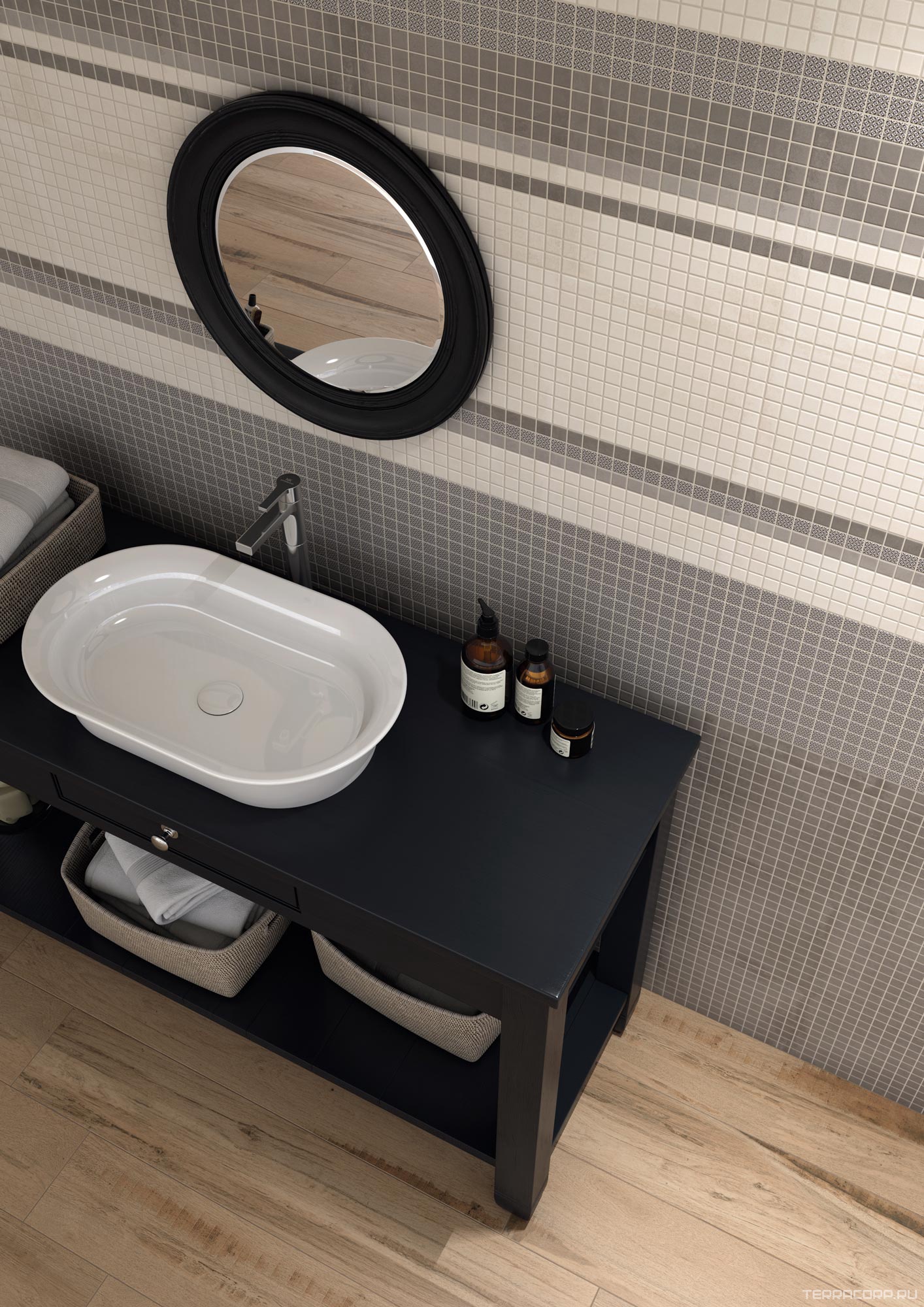 Мозаика Kerama Marazzi Кастелло орнамент серый XX29.8x29.8 Серый, фото 1
