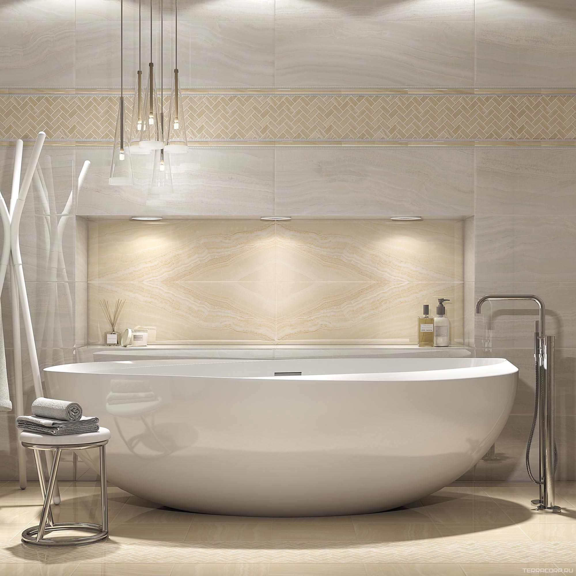 Керамическая плитка Kerama Marazzi Контарини светлый обрезной ХХ30x89.5 Белый, фото 1