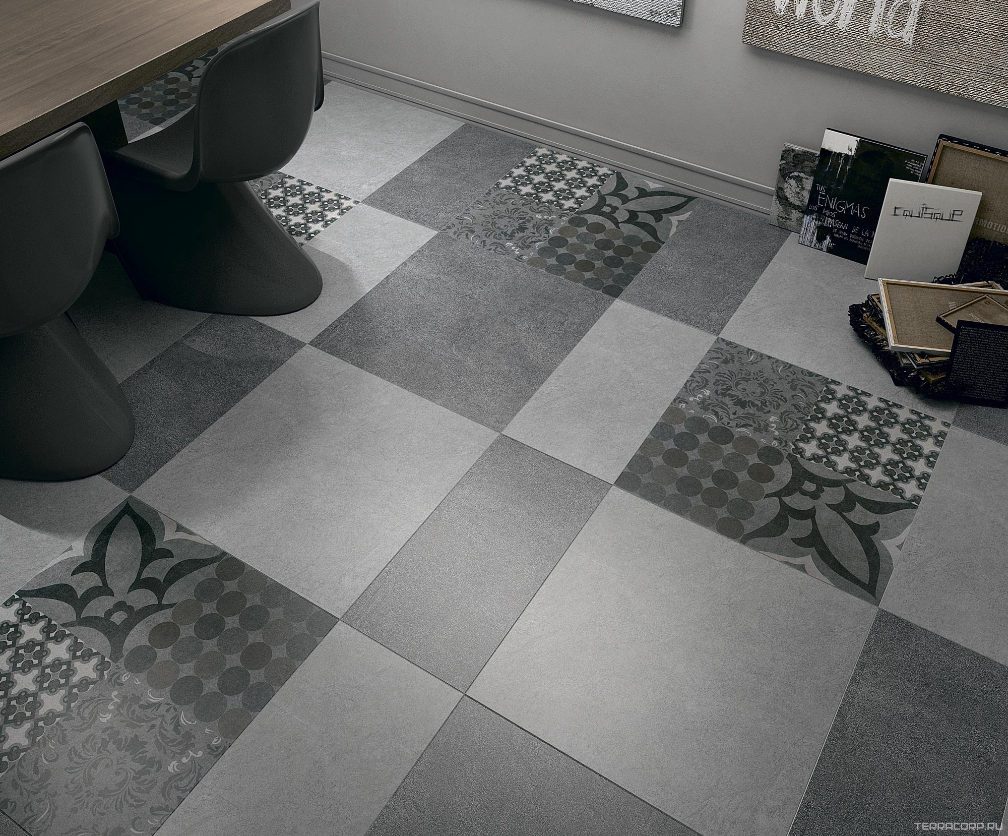 Керамогранит Kerama Marazzi Королевская дорога серый светлый обрезной l60х60 Серый, фото 3