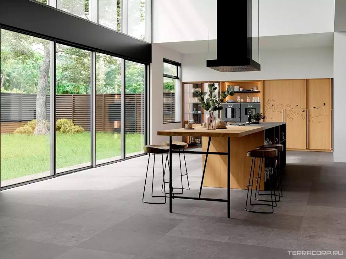 Керамогранит Kerama Marazzi Лаймстоун Про серый натуральный обрезной 60х60 Серый, фото 4