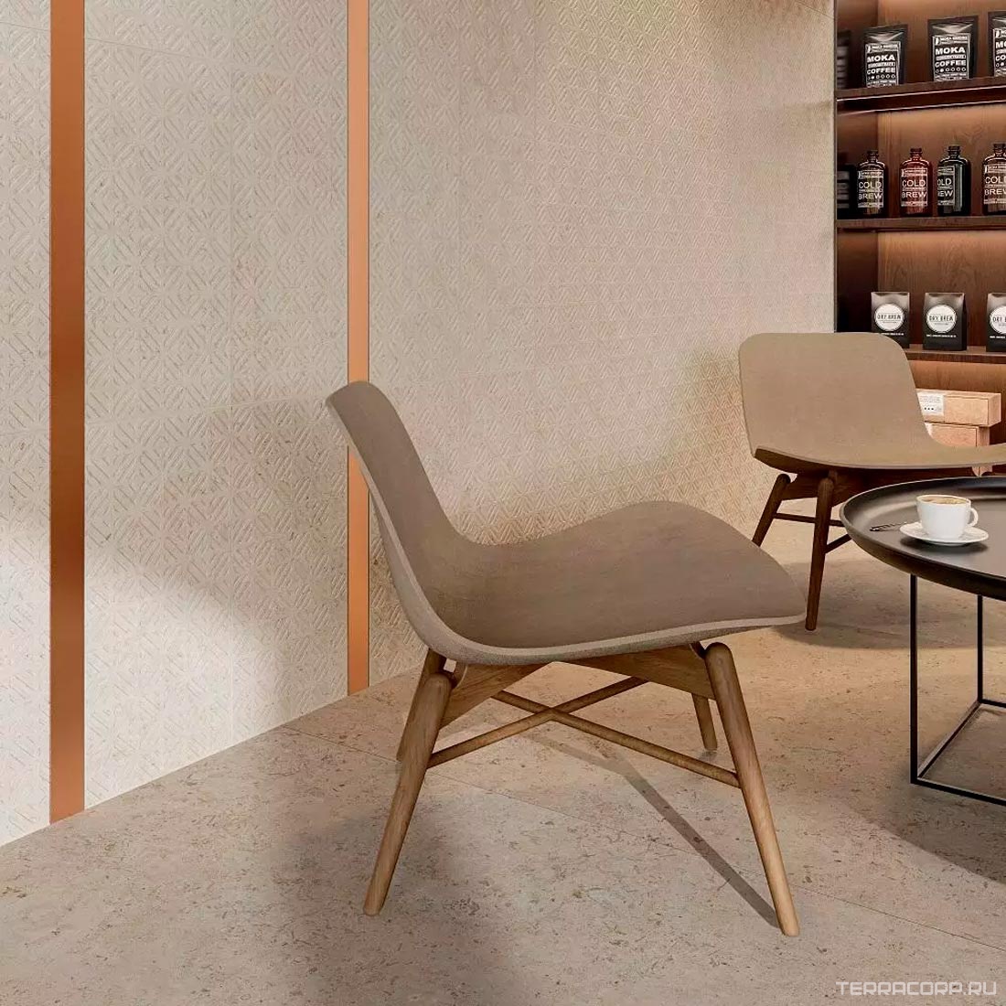 Керамогранит Kerama Marazzi Лаймстоун Про АТ бежевый натуральный обрезной 119,5х238,5 Бежевый, фото 4