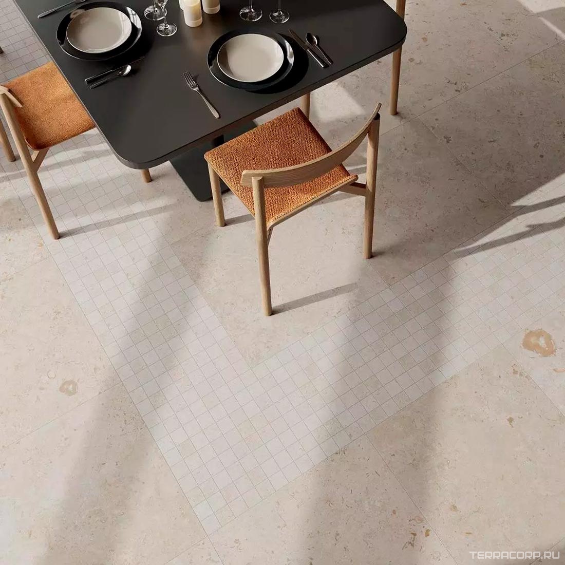Керамогранит Kerama Marazzi Лаймстоун Декор Про Лаимстоун бежевый светлый матовый мозаичный 30х30 Бежевый, фото 1